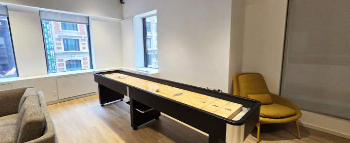 There is a shuffleboard for what we hope will be friendly competition!